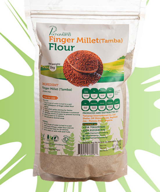 Finger Millet (Tamba/Ragi) Flour – PachaMama Foods 1kg, 1kg