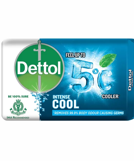 Dettol Intense Cool Soap – 70g Pack of 6, 6 × 70g