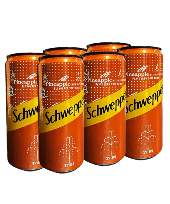 Schweppes Pineapple Can x 6, Pack of 6