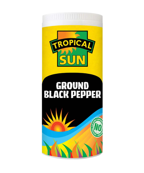 Ground Black Pepper – Tropical Sun 100g (Small Tub), 100g