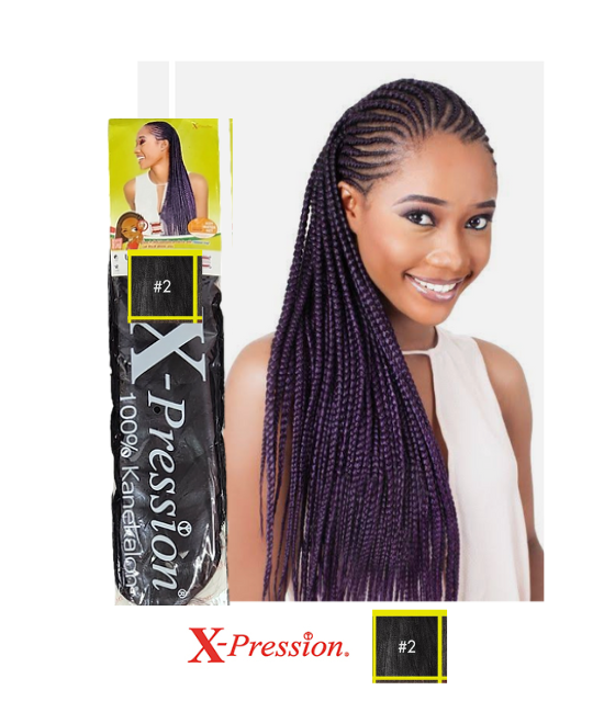 Xpression Lagos Braid – Pre stretched Col 2 – Dark Brown, 1 item / set