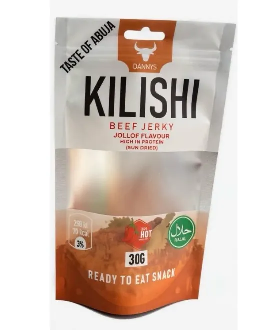 Kilishi Beef Jerky JOLLOF FLAVOUR- Dannys 70g, 70g