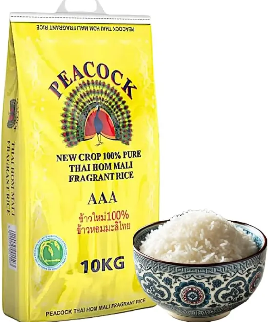 Peacock JASMINE Fragrant Rice Thai Hom Mali – 10kg, 10kg