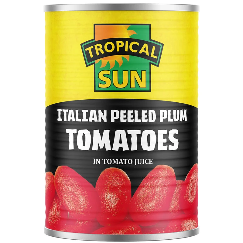 Tropical Sun Peeled Plum Tomatoes, 400 g